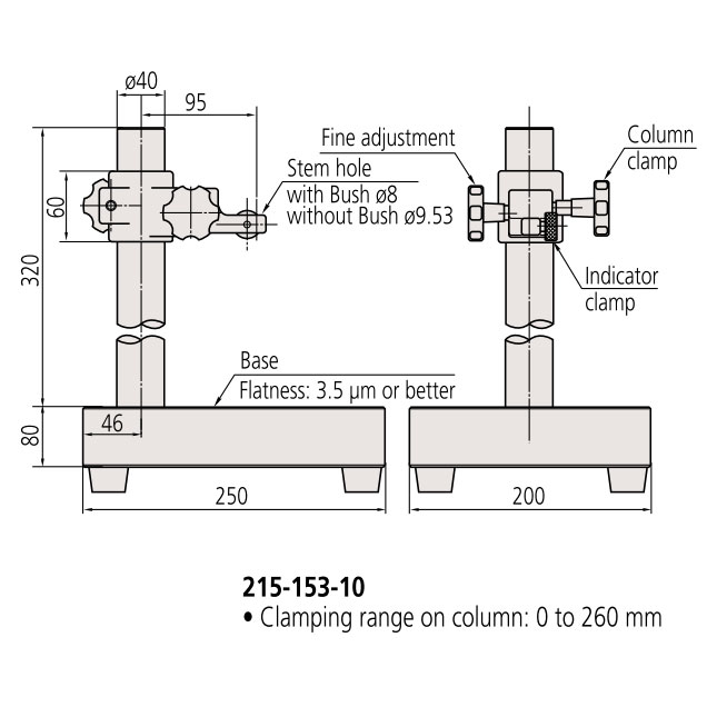 Đế Gá Đồng Hồ So Mitutoyo 215-153-10