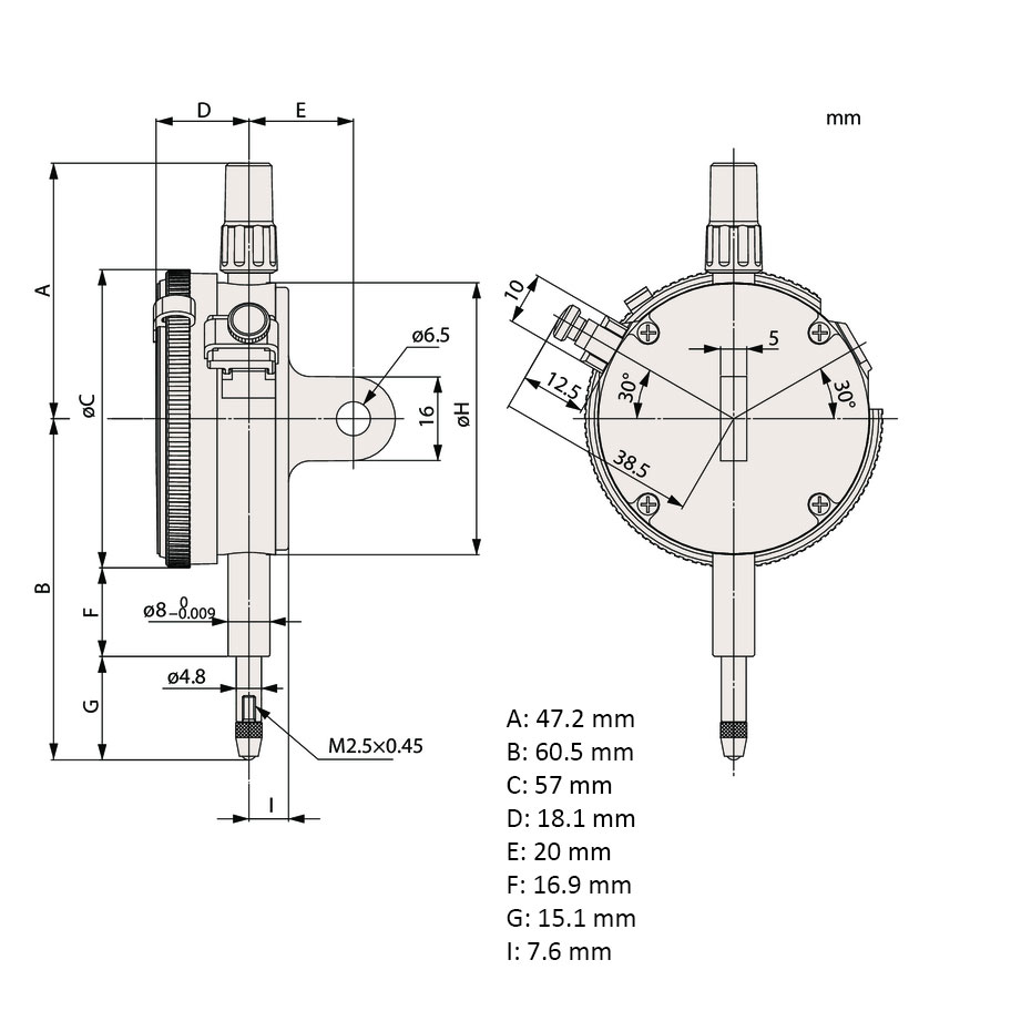 Đồng Hồ So Cơ Khí Mitutoyo 2109A-10