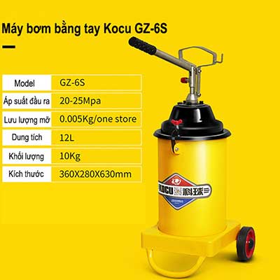 Máy Bơm Mỡ Dùng Tay Kocu GZ-6S