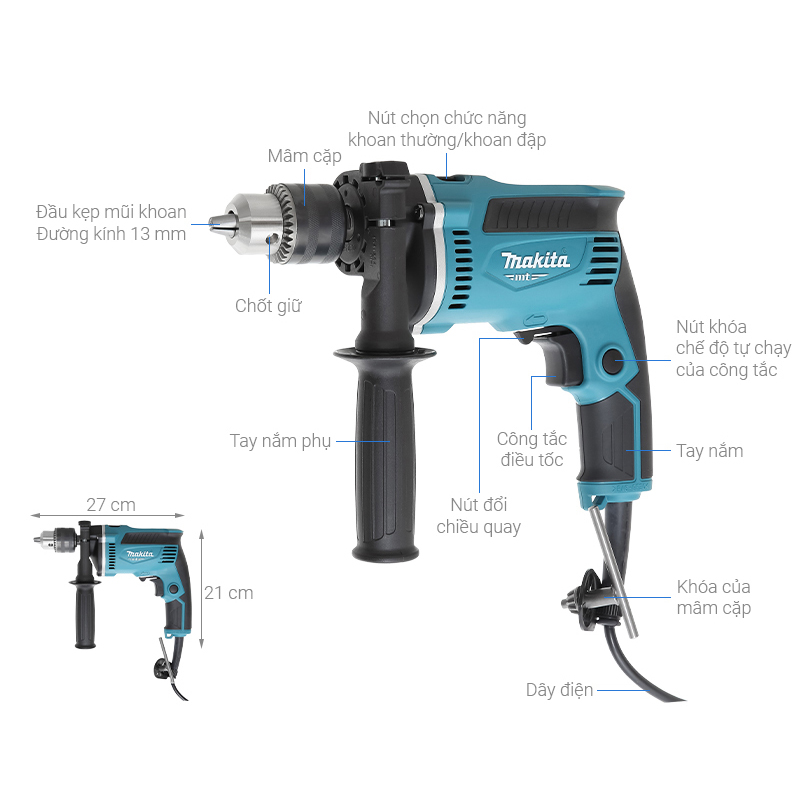 Máy Khoan Búa Makita M8103B - 430W