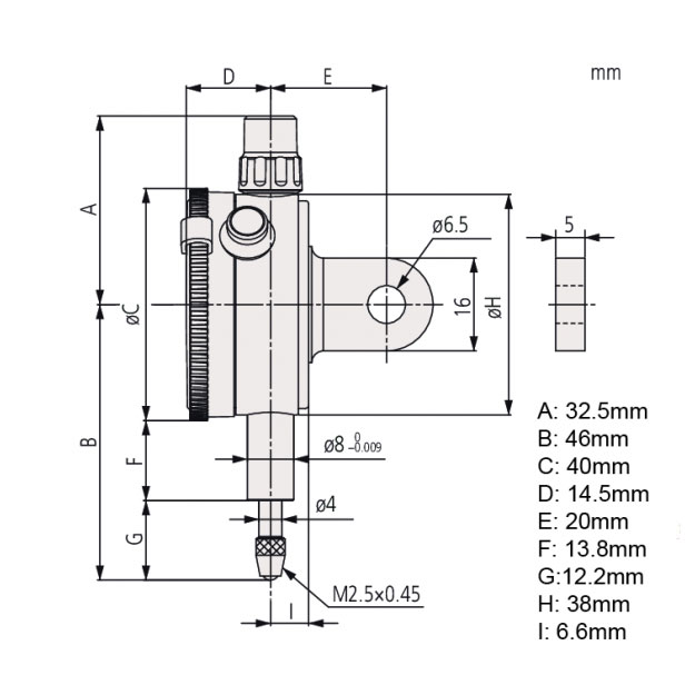 Đồng Hồ So Cơ Khí Mitutoyo 1040A