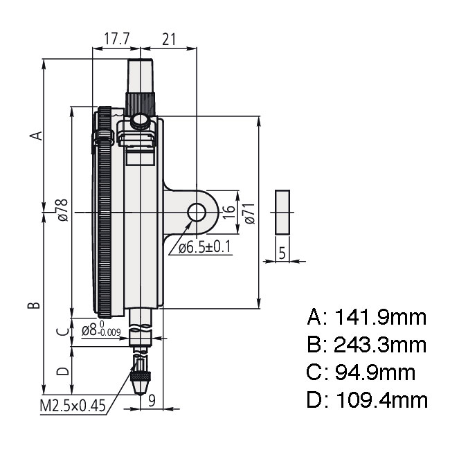 Đồng Hồ So Cơ Khí Mitutoyo 3062A-19