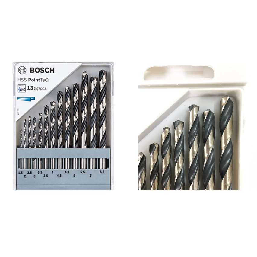 Bộ 13 Mũi Khoan Sắt Bosch, 1.5-6.5mm