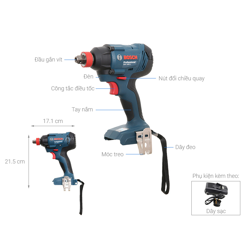 Máy Siết Ốc Dùng Pin Bosch GDR 180-LI