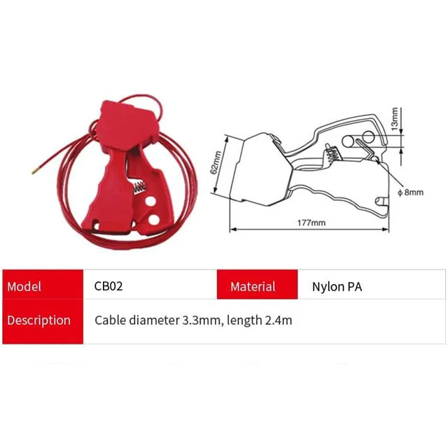 Khóa Cáp Lockey Cable Lockout CB02
