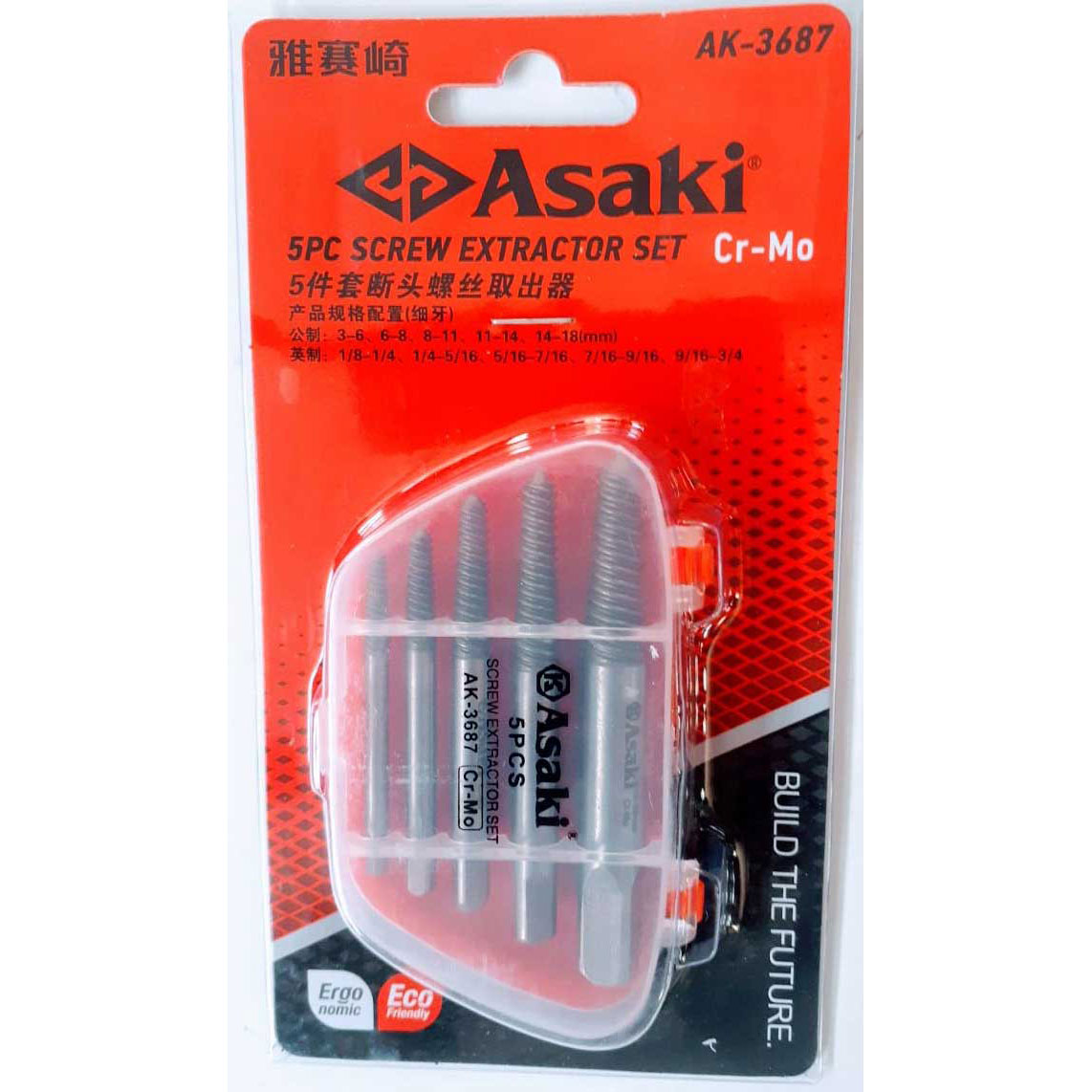Bộ mũi ren lấy ốc vít gãy Asaki AK-3687