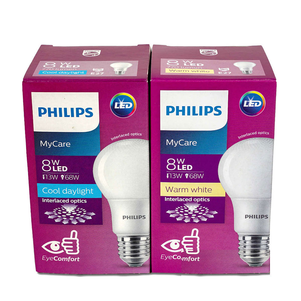 Bóng LED bulb MyCare Philips 8W E27