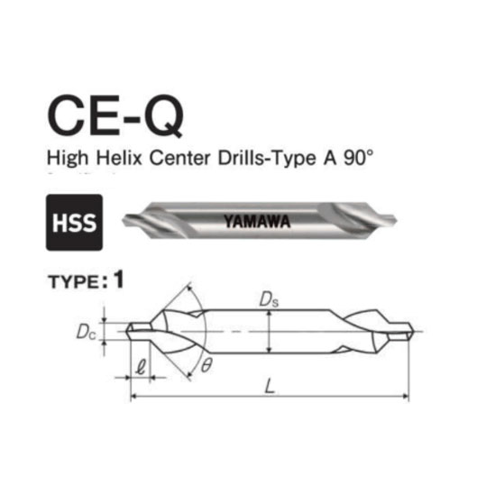 Mũi Khoan Tâm Yamawa CE-Q 1x90x4