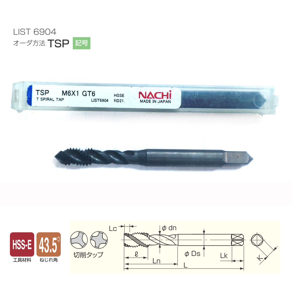 Taro M14x2 Nachi List 6904 Rãnh Xoắn