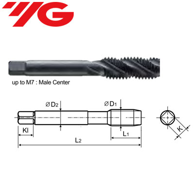 Taro Xoắn YG M2.6x0.45 Oxid Đen T1121