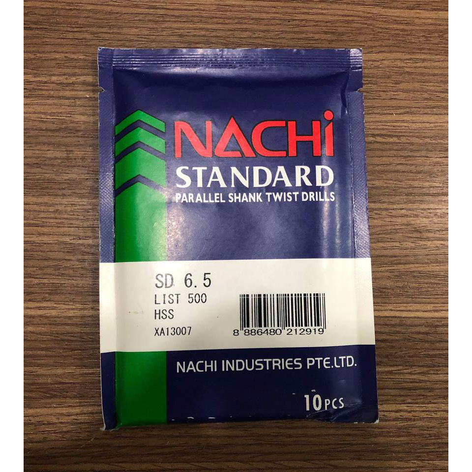 Straight Shank Drills Nachi SD6.5 List 500