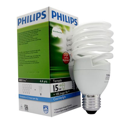 Bóng Compact Xoắn Philips Tornado 15W