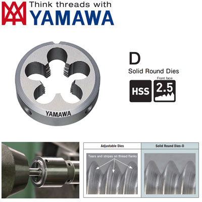 Yamawa Round Threading Dies D2 M16x2