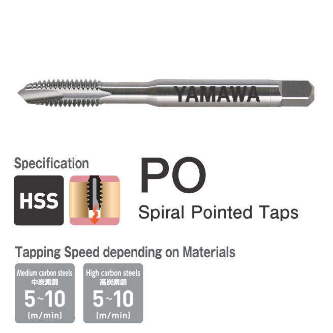 Spiral Pointed Taps Yamawa POS024S
