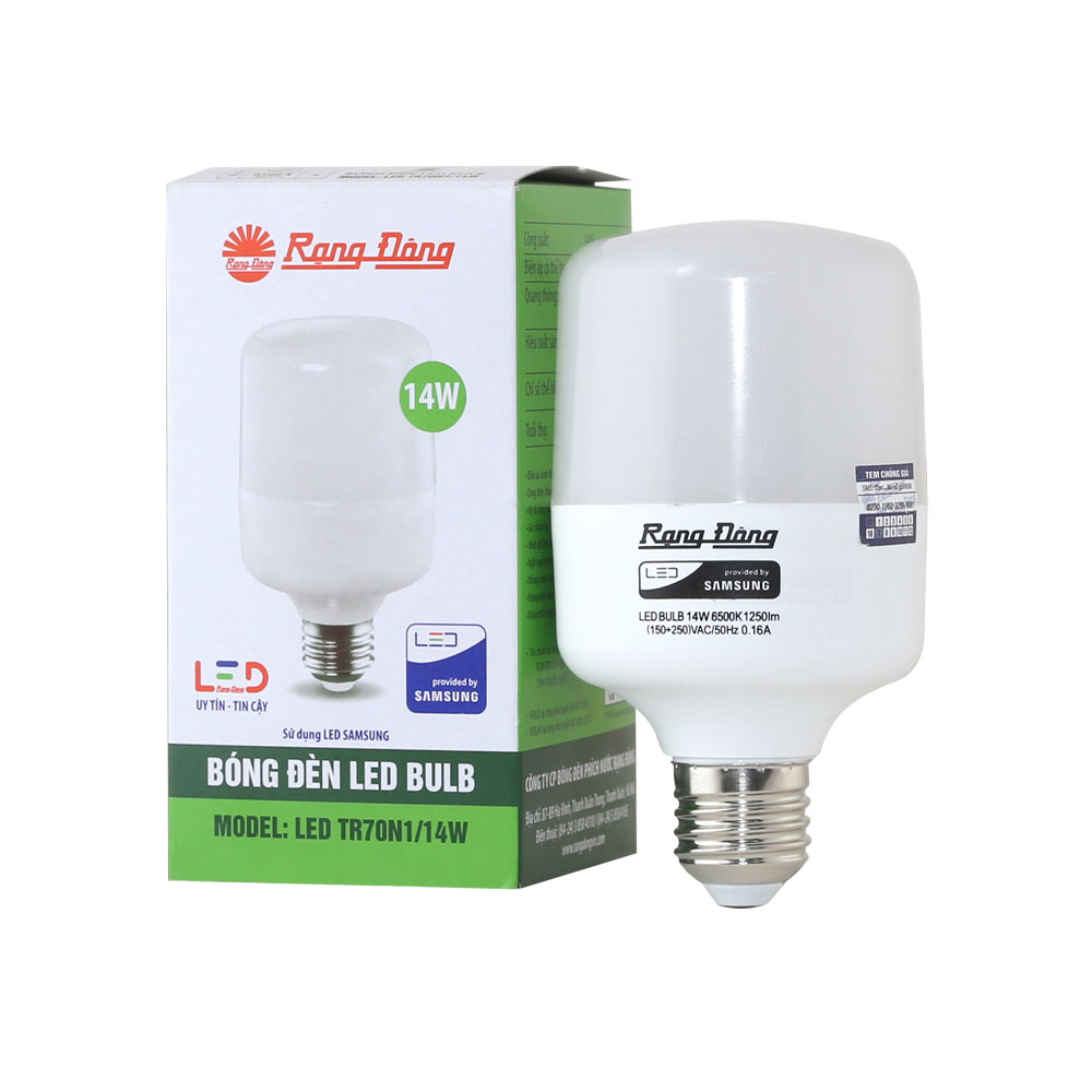 Đèn Led bulb Rạng Đông TR70N1/14W