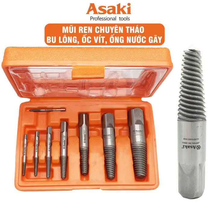 Bộ Mũi Ren Lấy Ốc Vít Gãy Asaki AK-3698