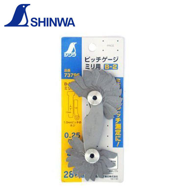 Dưỡng đo ren hệ mét 28 lá Shinwa 73795
