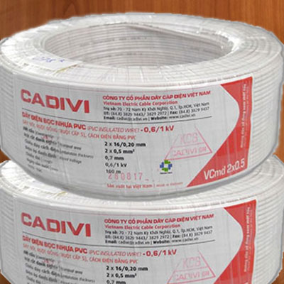 Dây điện đôi Cadivi VCmd 2x0.5 - 0,6/1kV