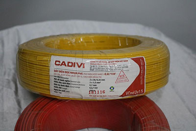 Dây điện đôi Cadivi VCmd 2x1.5 - 0,6/1kV