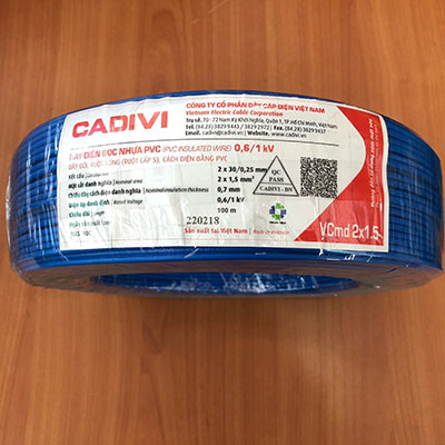 Dây điện đôi Cadivi VCmd 2x1.5 - 0,6/1kV