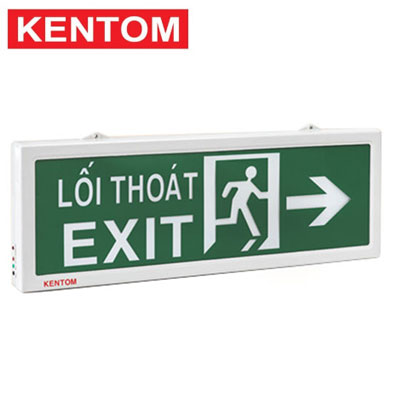 Đèn exit thoát hiểm 1 mặt Kentom KT-630