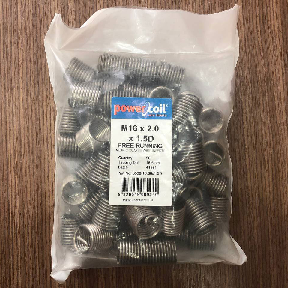 30 Inserts Filetés HELICOIL M8x1,25mm 2D En Acier Inox 304 | Pour Réparation Filets | Neuf